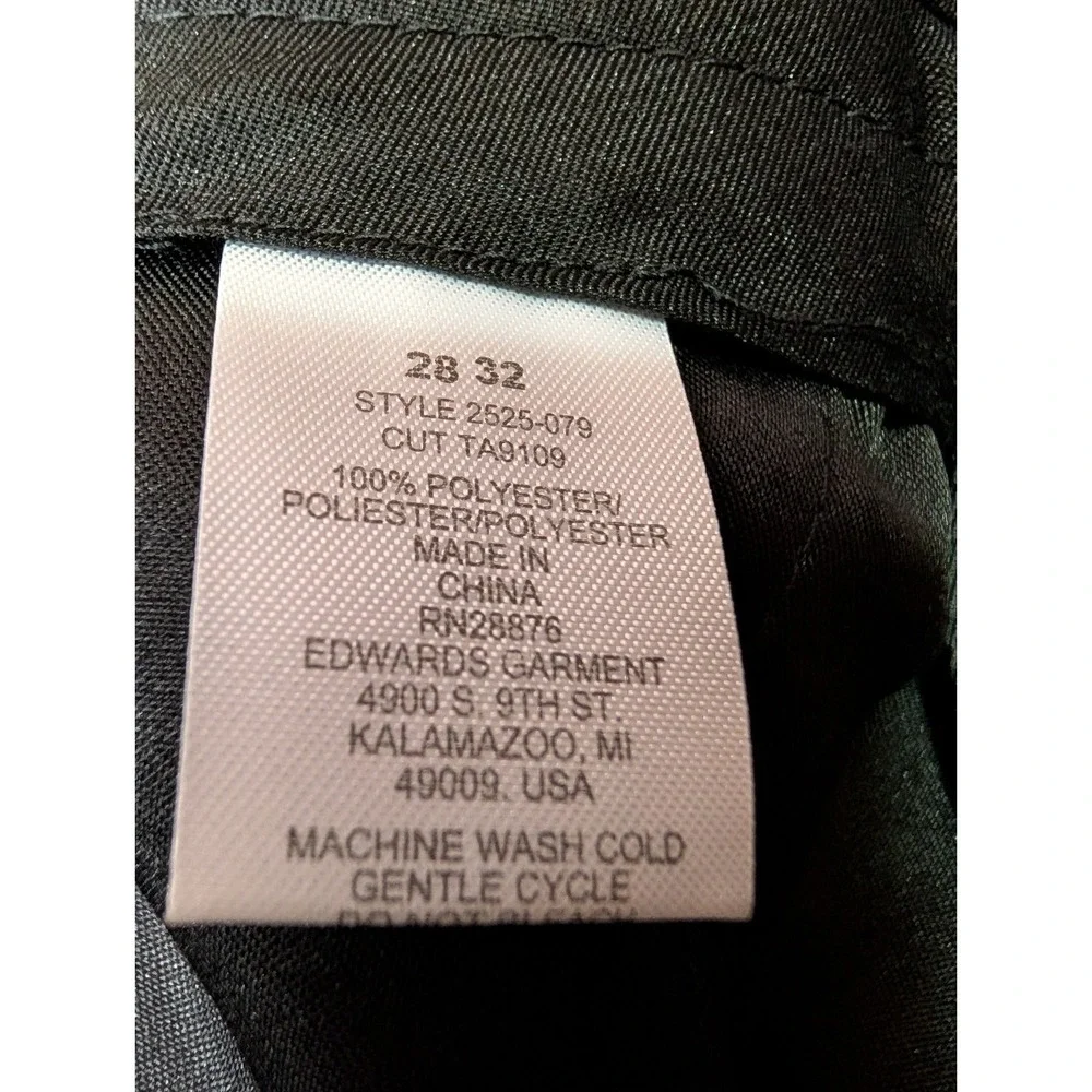 Edwards Men's‎ Grey Flat Front Dress Pants Slacks Size 28 x 32